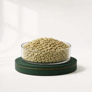 دان سبز عربیکا برزیل سانتوز Fine Cup Green Pro روی پایه سبز قهوه عمده