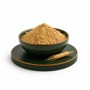 ماسالا جینسینگ در ظرف سبز روی پایه استودیویی CoffeeOmde