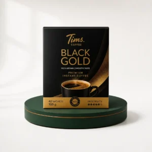 قهوه فوری Black Gold تیمز بسته 40 عددی روی پایه سبز قهوه عمده