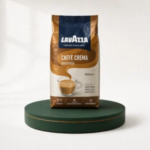 دانه قهوه Lavazza Caffè Crema Gustoso یک کیلوگرم روی پایه سبز قهوه عمده