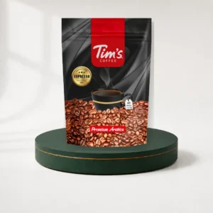 پاکت رسمی اسپرسو تیمز مدل Premium Arabica، ۴۰ ساشه ۲.۵ گرمی روی پایه سبز قهوه عمده